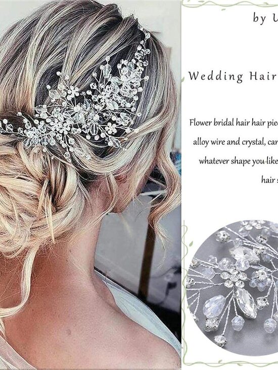 Crystal Bridal Hair Vine Wedding Headpiece main image 6